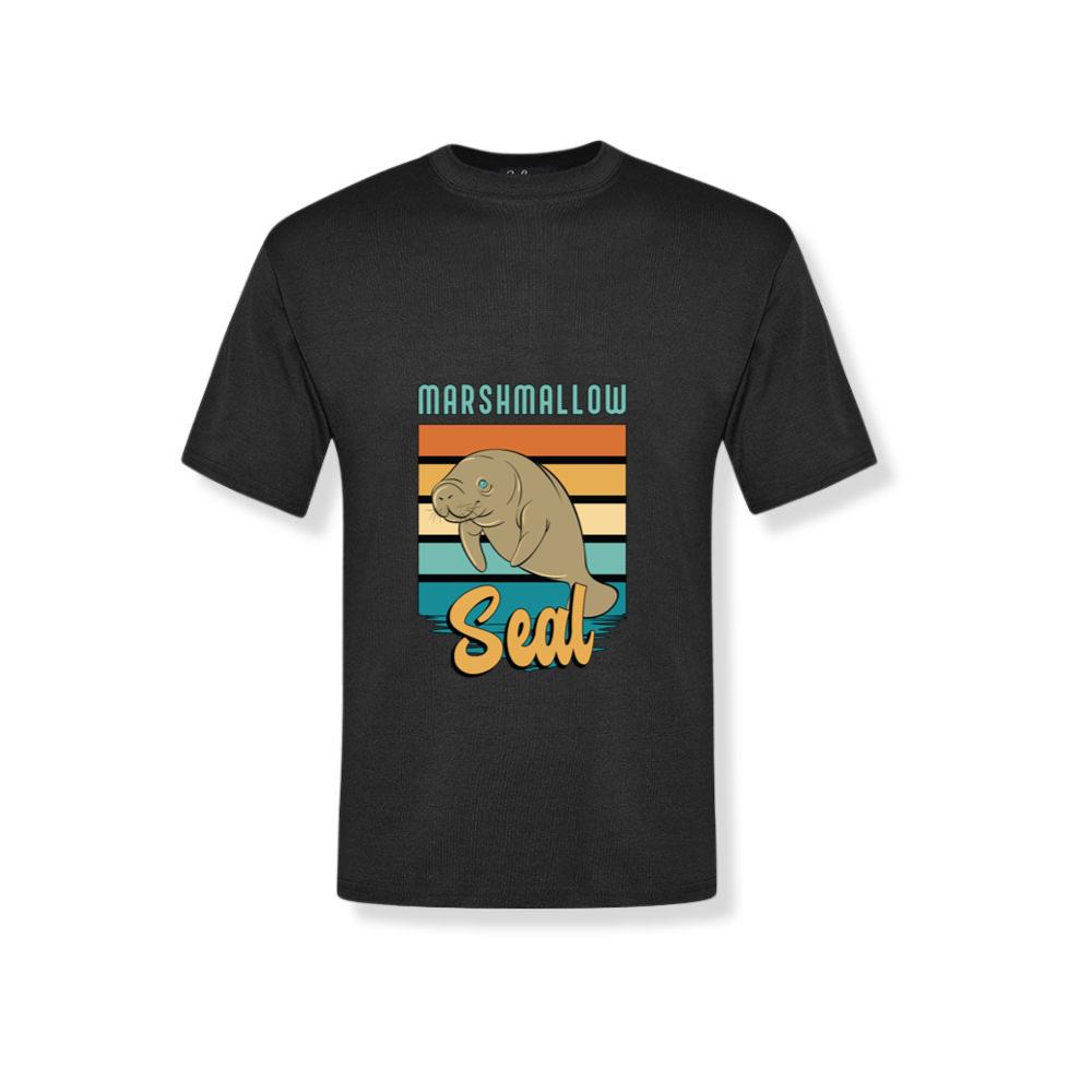 Dugong Marshmallow Seal Retro Loves Marine Animals T-Shirts