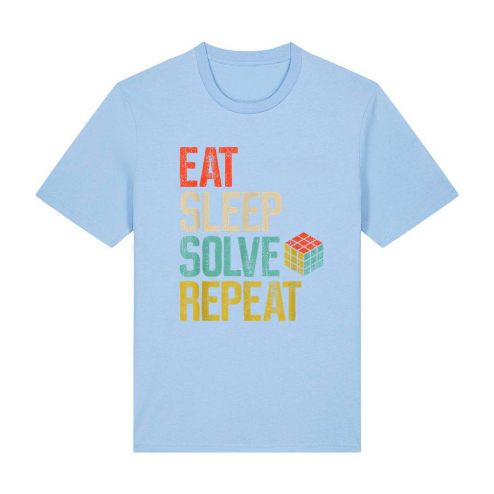 Eat Sleep Solve Repeat Speed Cubing Puzzle Cuber Cube T-Shirt