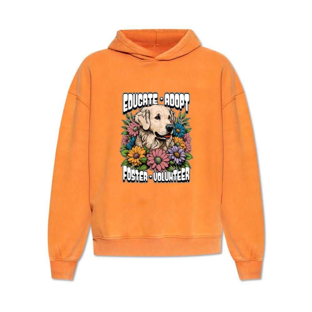 Educate Adopt Foster Volunteer Animal Shelter Dog Cat Rescue Gift Hoodie