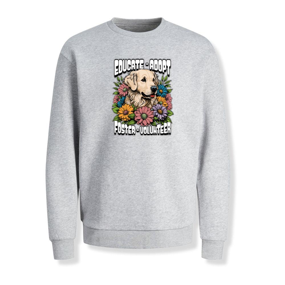 Educate Adopt Foster Volunteer Animal Shelter Dog Cat Rescue Gift Sweatshirt