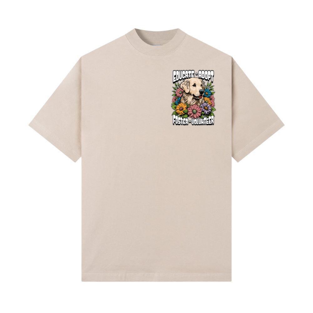 Educate Adopt Foster Volunteer Animal Shelter Dog Cat Rescue Gift T-Shirt