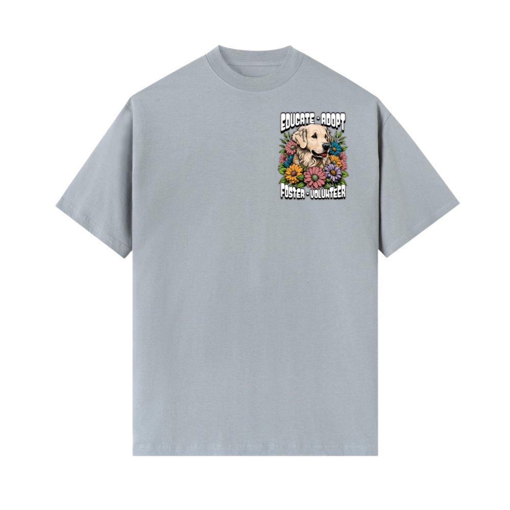 Educate Adopt Foster Volunteer Animal Shelter Dog Cat Rescue Gift T-Shirt - Image 2