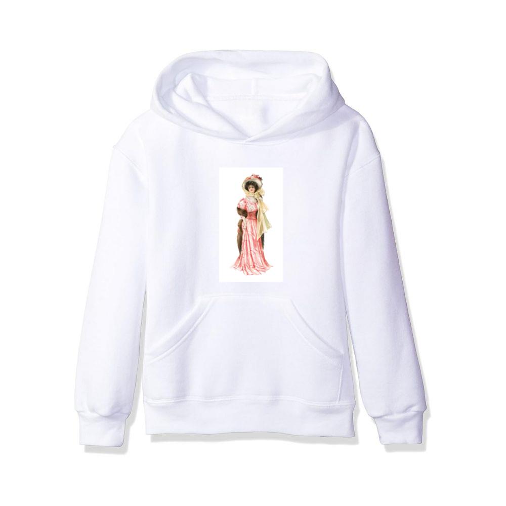 Edwardian Era Woman in Pink Gown Hoodies