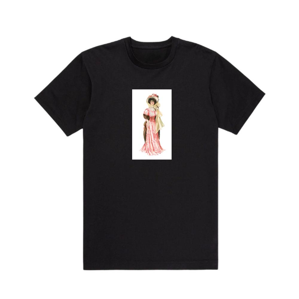 Edwardian Era Woman in Pink Gown T-Shirts