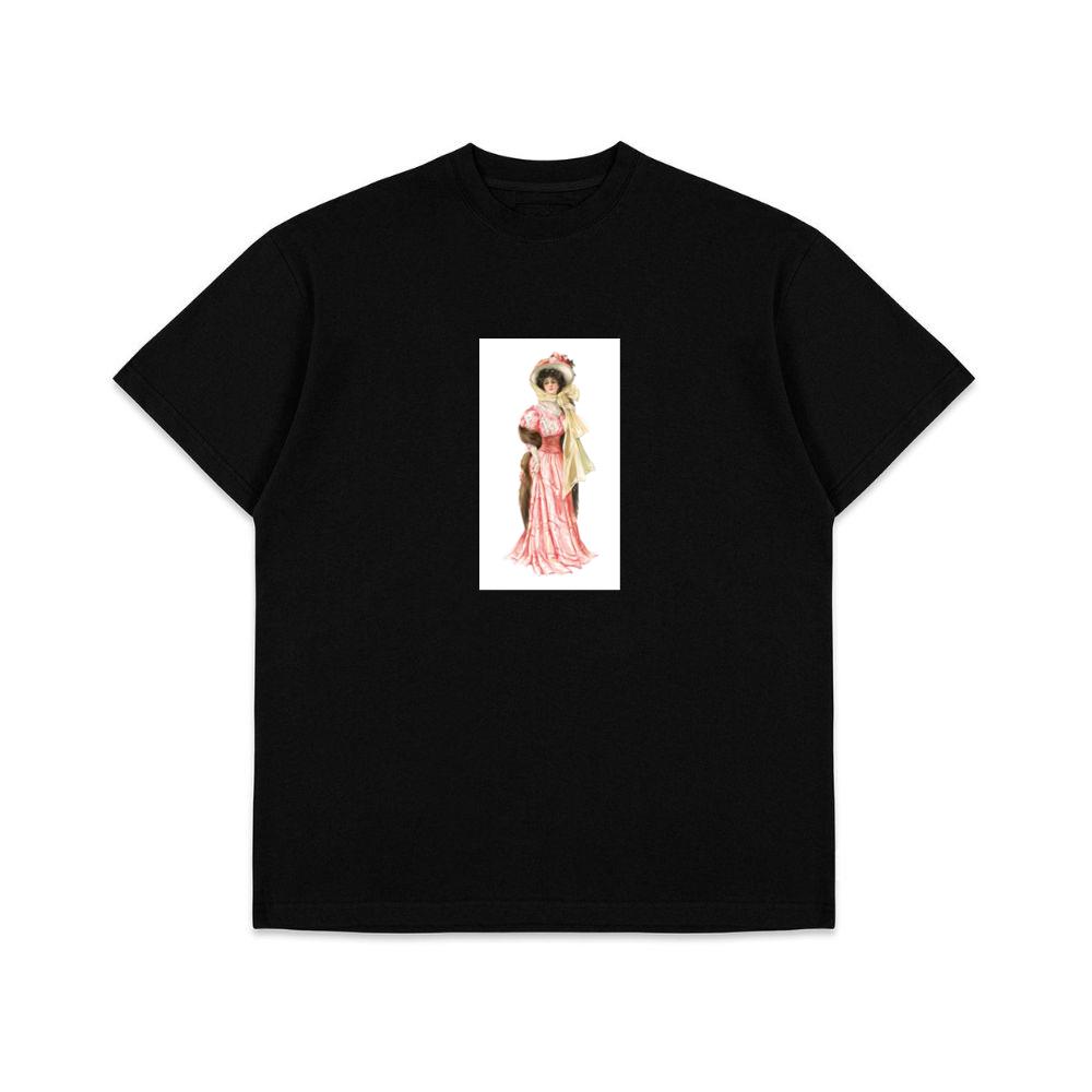 Edwardian Era Woman in Pink Gown T-Shirts