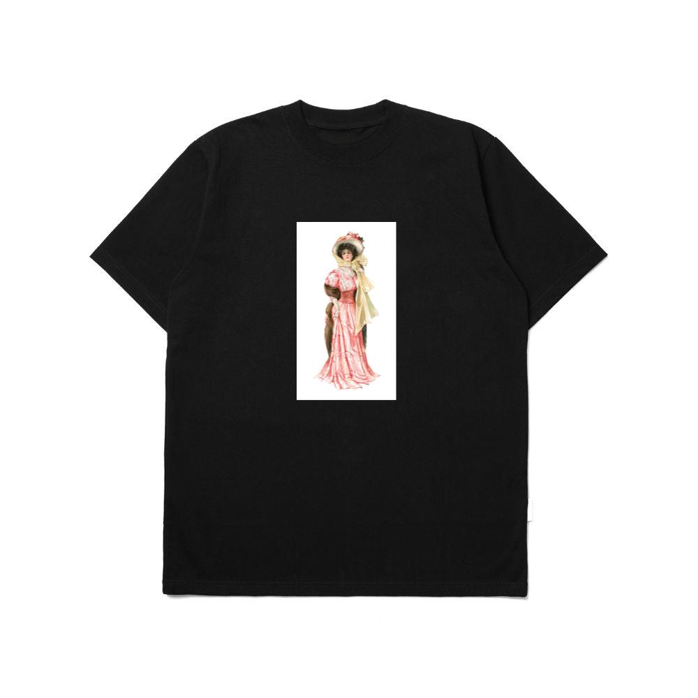 Edwardian Era Woman in Pink Gown T-Shirts