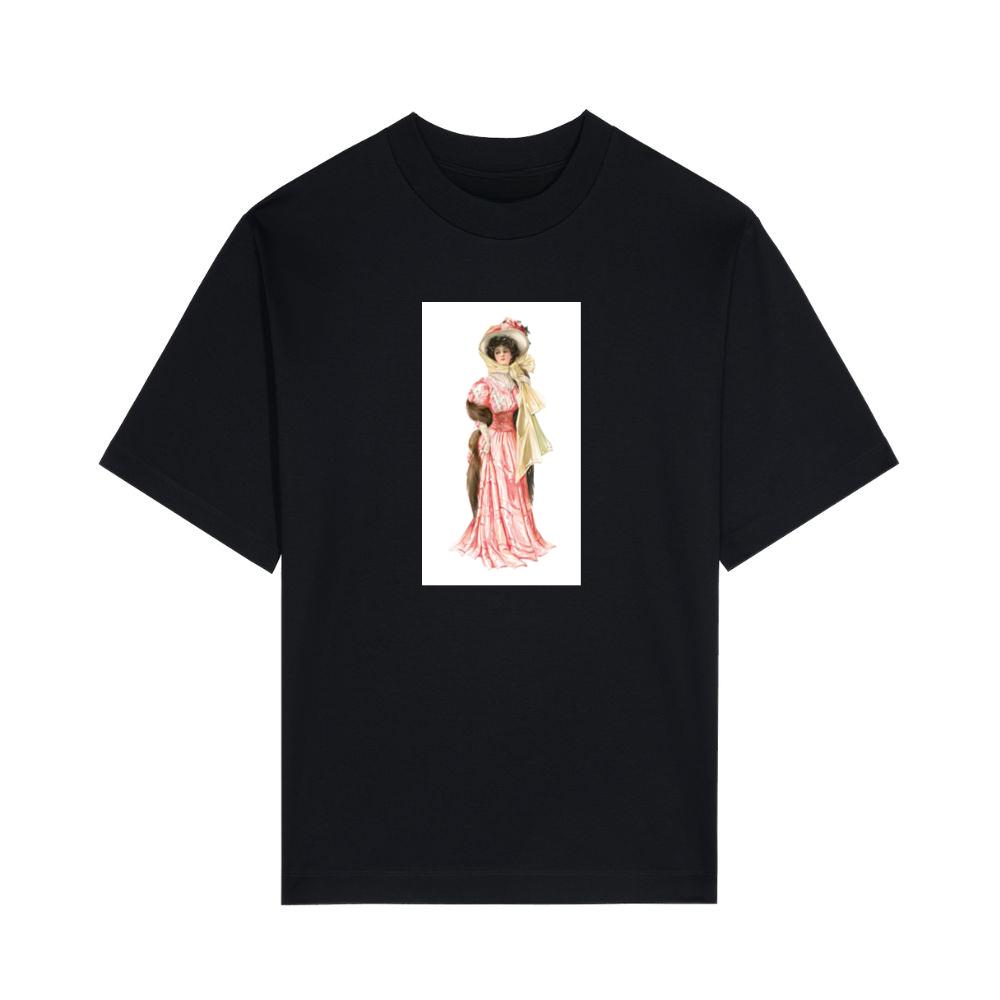 Edwardian Era Woman in Pink Gown T-Shirts
