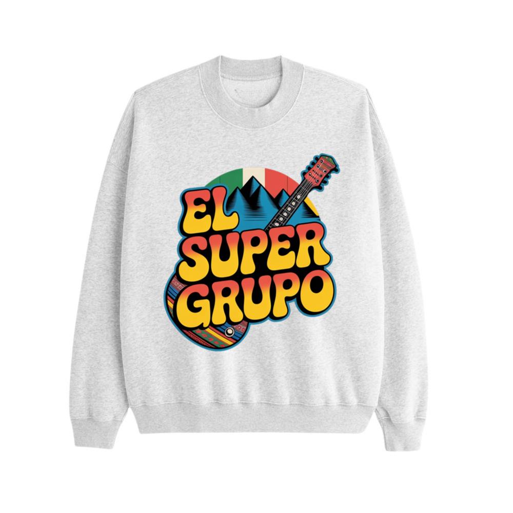 El Super Grupo Guitar Retro Music Band Graphic Sweatshirt
