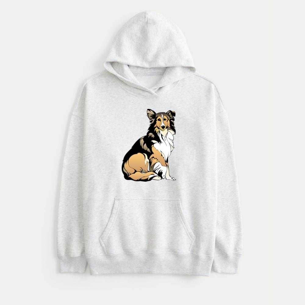 Elegant Long-Haired Dog Hoodie