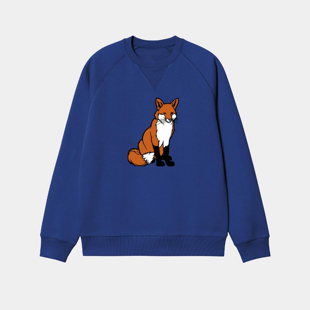 Elegant Sitting Red Fox Sweatshirt