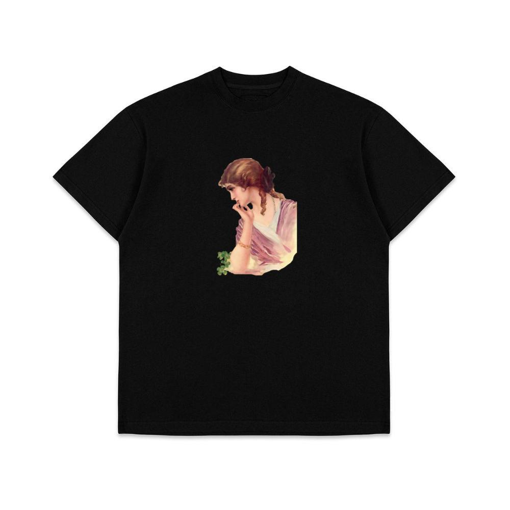 Elegant Woman in a Flowing Dress T-Shirts