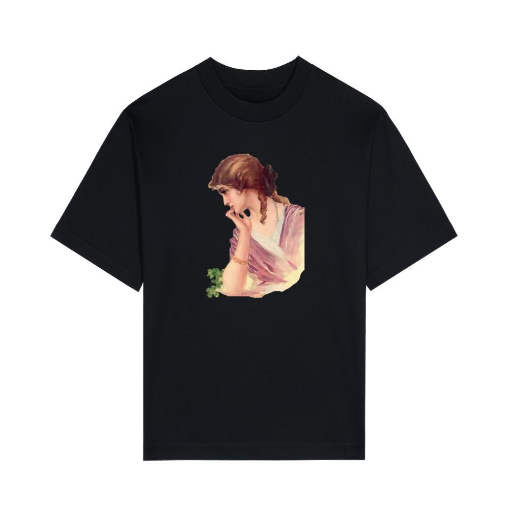 Elegant Woman in a Flowing Dress T-Shirts