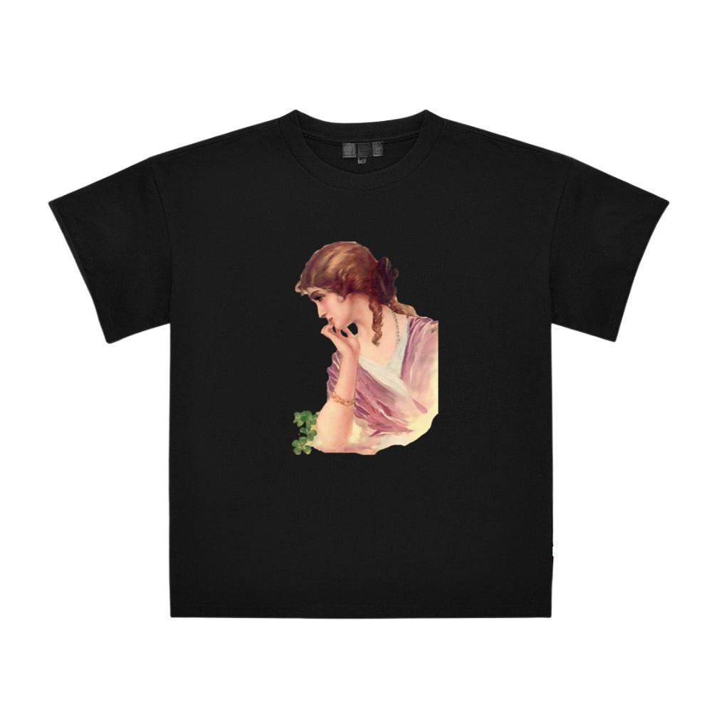 Elegant Woman in a Flowing Dress T-Shirts