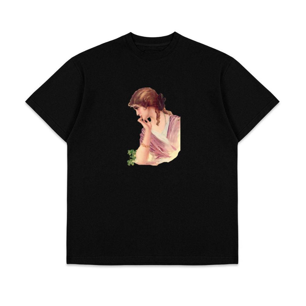 Elegant Woman in a Flowing Dress T-Shirts