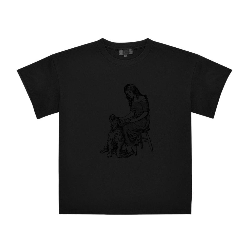 elegant woman silhouette with hat.png T-Shirts