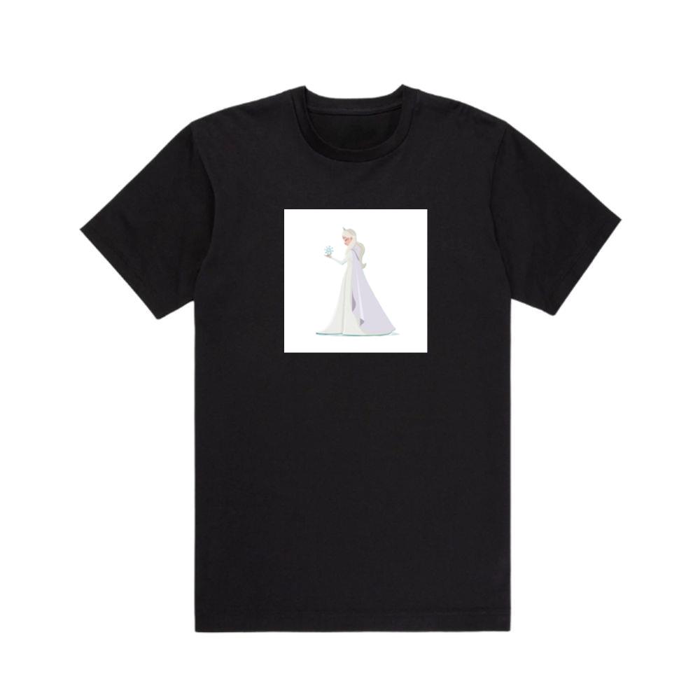 Elsa and the Delicate Dance of Frost and Fantasy T-Shirts