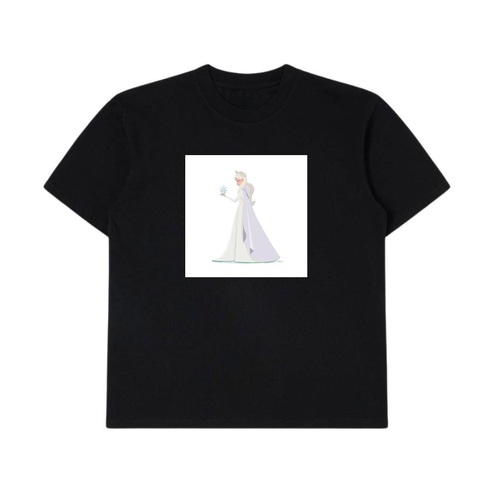Elsa and the Delicate Dance of Frost and Fantasy T-Shirts
