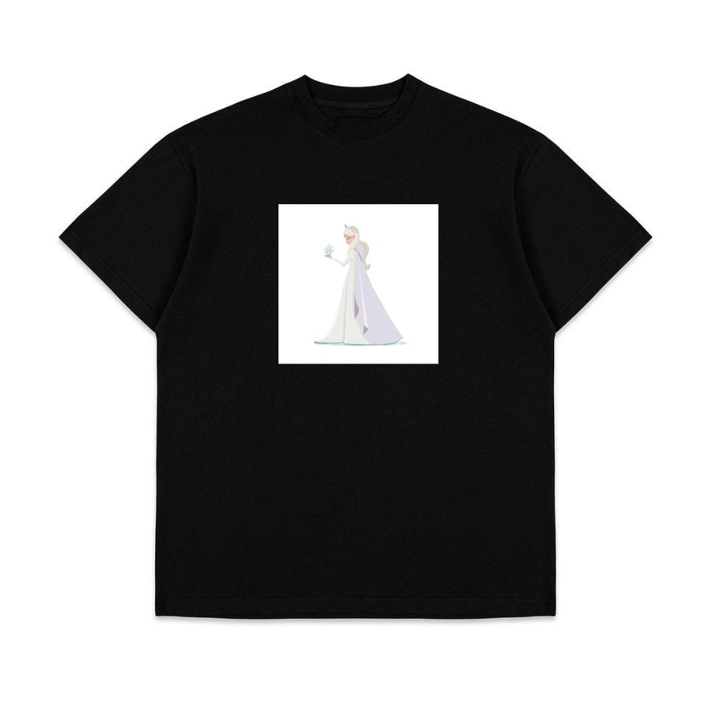 Elsa and the Delicate Dance of Frost and Fantasy T-Shirts