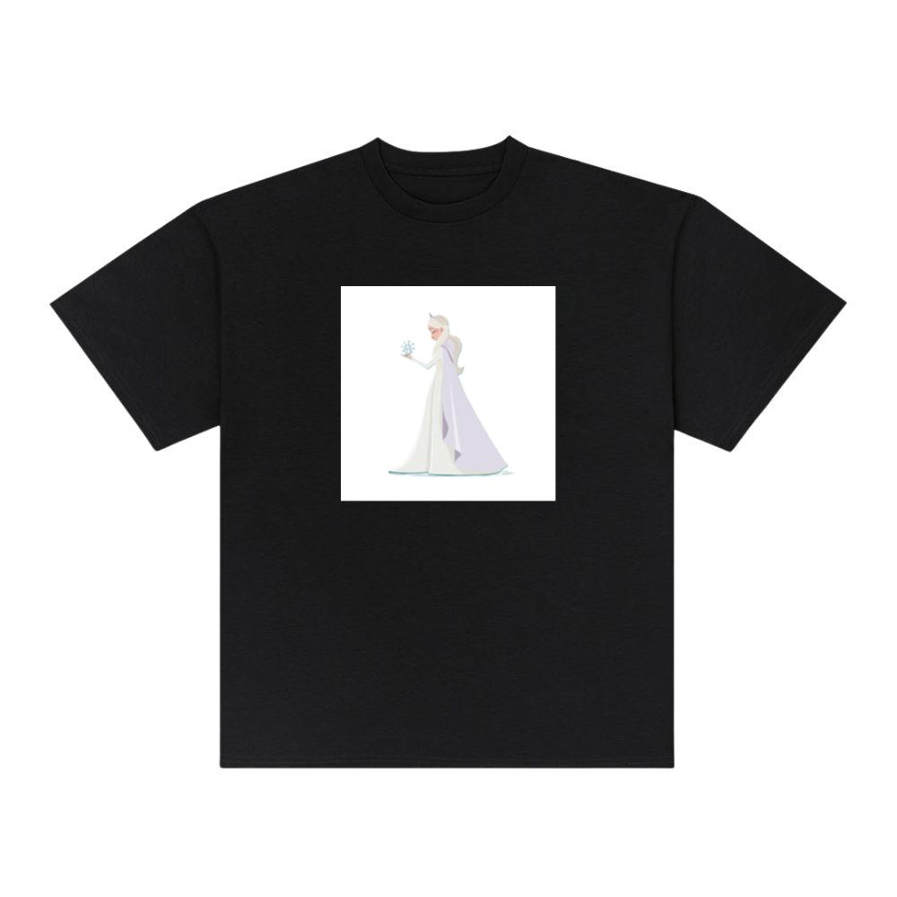 Elsa and the Delicate Dance of Frost and Fantasy T-Shirts