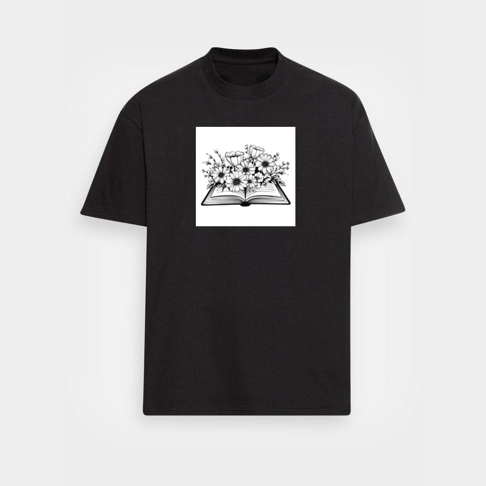 Emphasizes the book as a repository of knowledge and stories T-Shirts