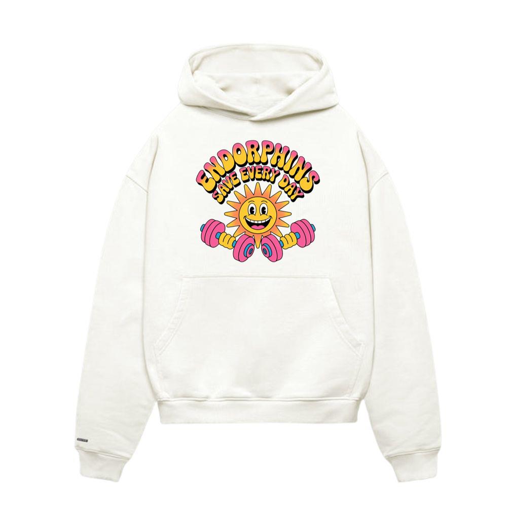 Endorphins Save Every Day Happy Sun With Dumbbells Hoodies