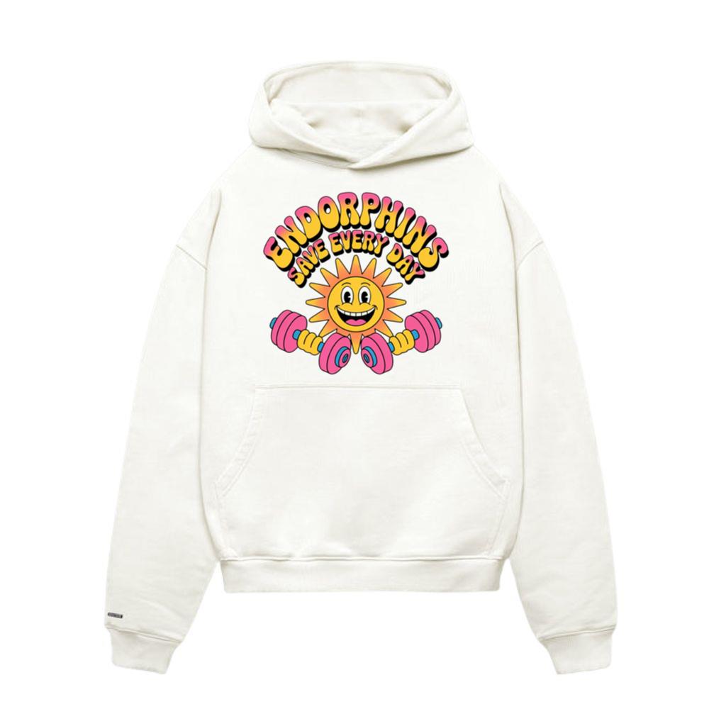 Endorphins Save Every Day Happy Sun With Dumbbells Hoodies