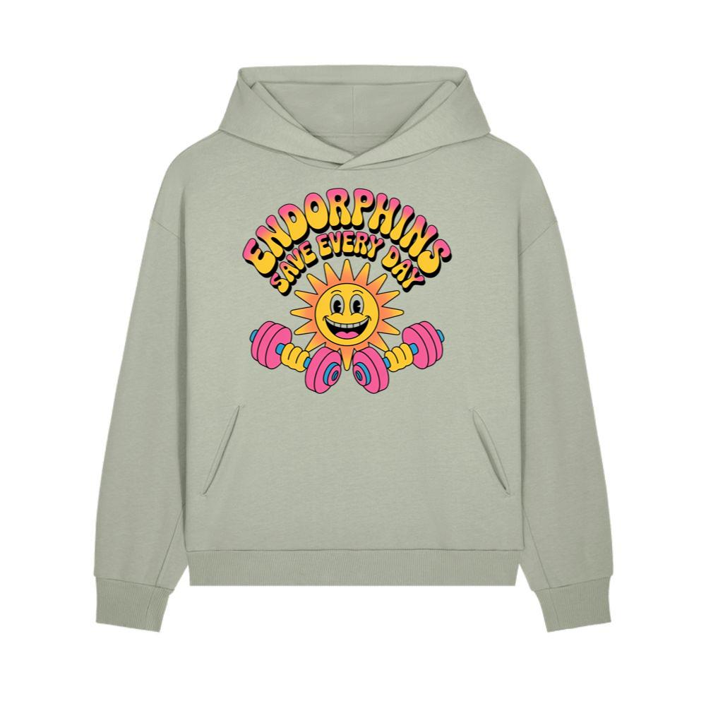 Endorphins Save Every Day Happy Sun With Dumbbells Hoodies