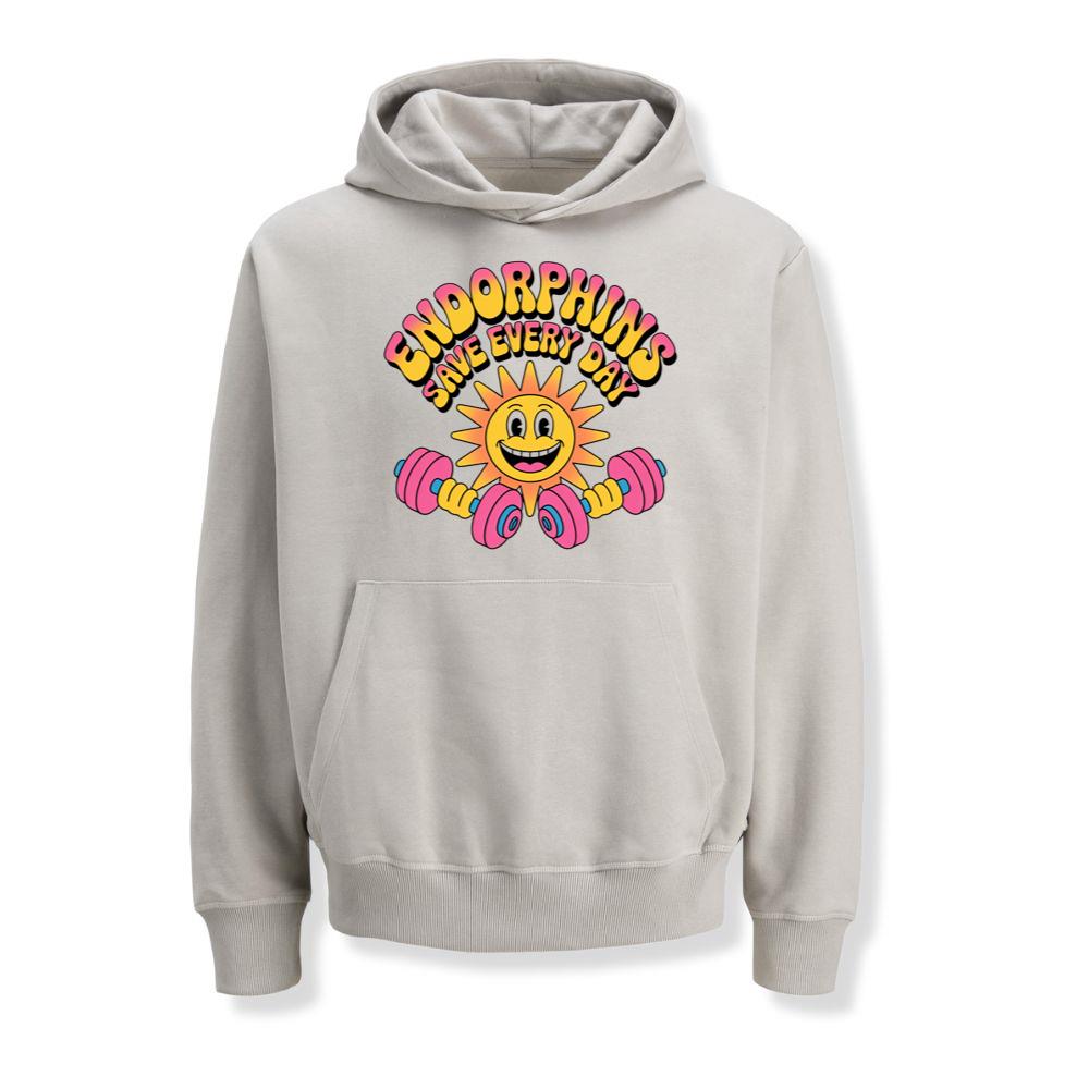 Endorphins Save Every Day Happy Sun With Dumbbells Hoodies