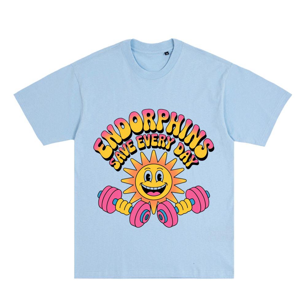 Endorphins Save Every Day Happy Sun With Dumbbells T-Shirt