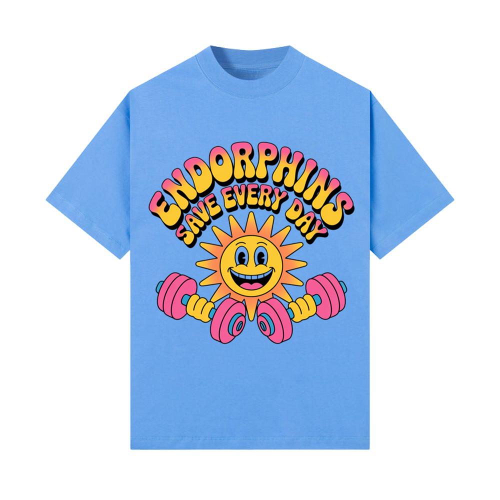 Endorphins Save Every Day Happy Sun With Dumbbells T-Shirt