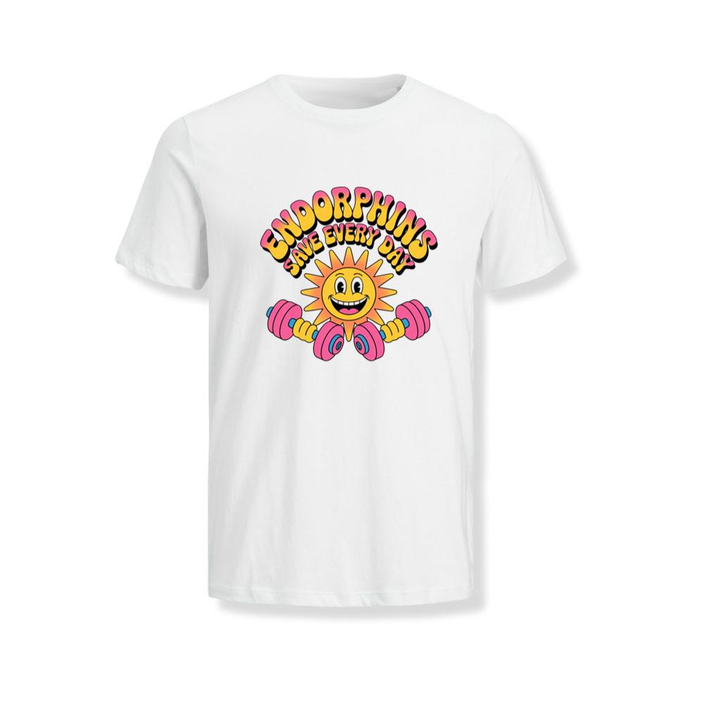Endorphins Save Every Day Happy Sun With Dumbbells T-Shirts