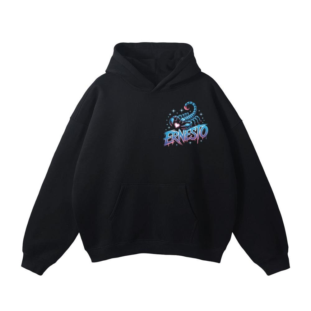 Ernesto Scorpion Neon Retro Horror Style Hoodie