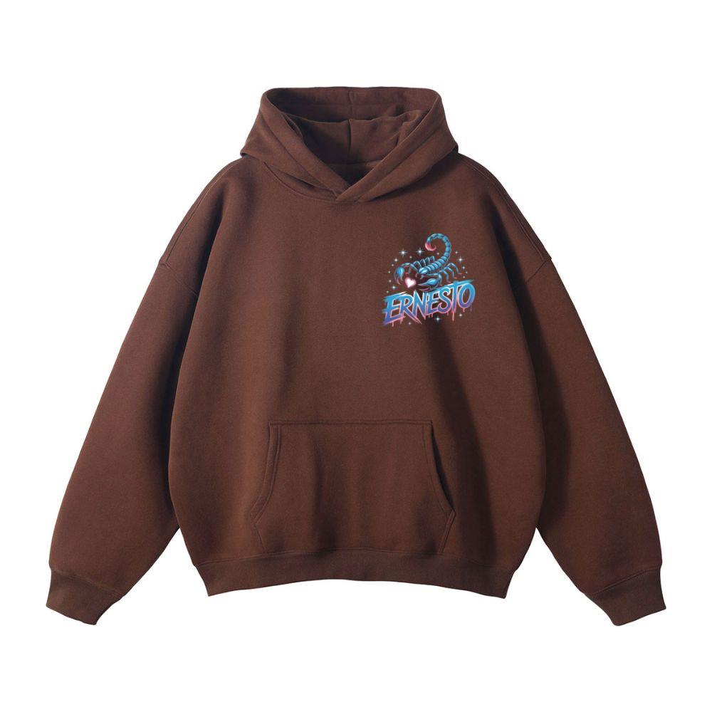 Ernesto Scorpion Neon Retro Horror Style Hoodie - Image 3