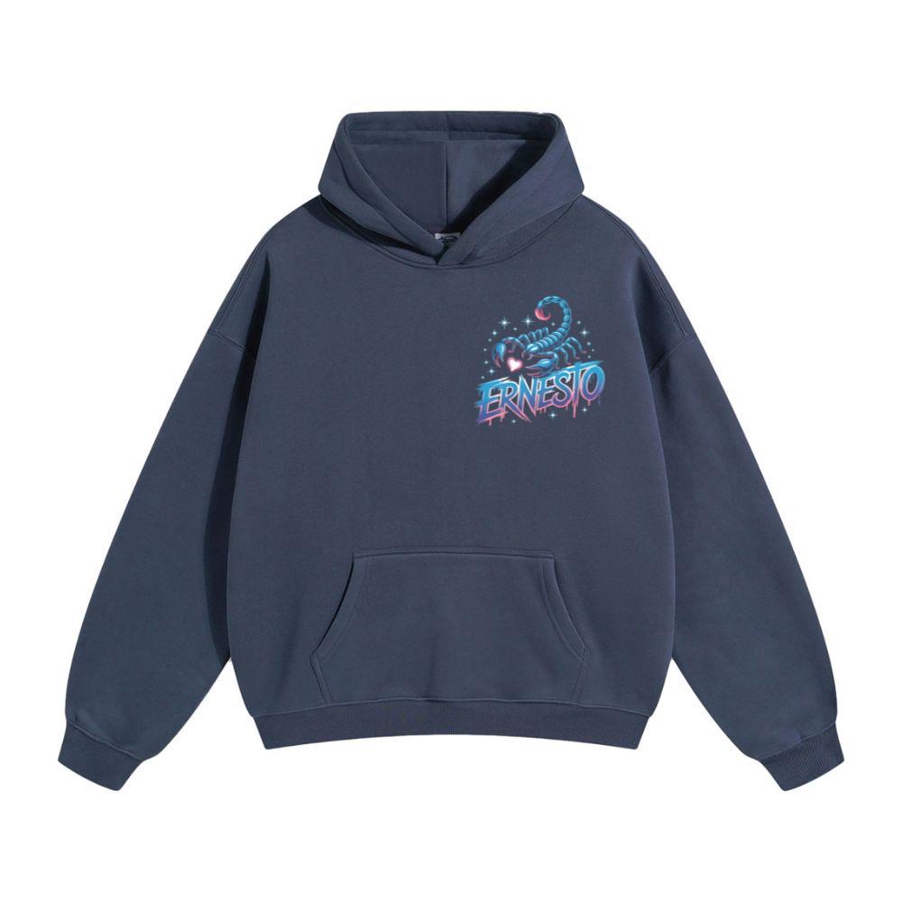 Ernesto Scorpion Neon Retro Horror Style Hoodie