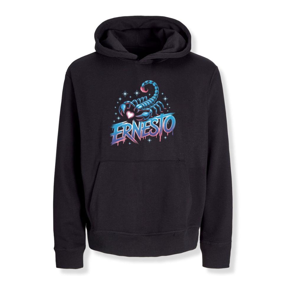 Ernesto Scorpion Neon Retro Horror Style Hoodies