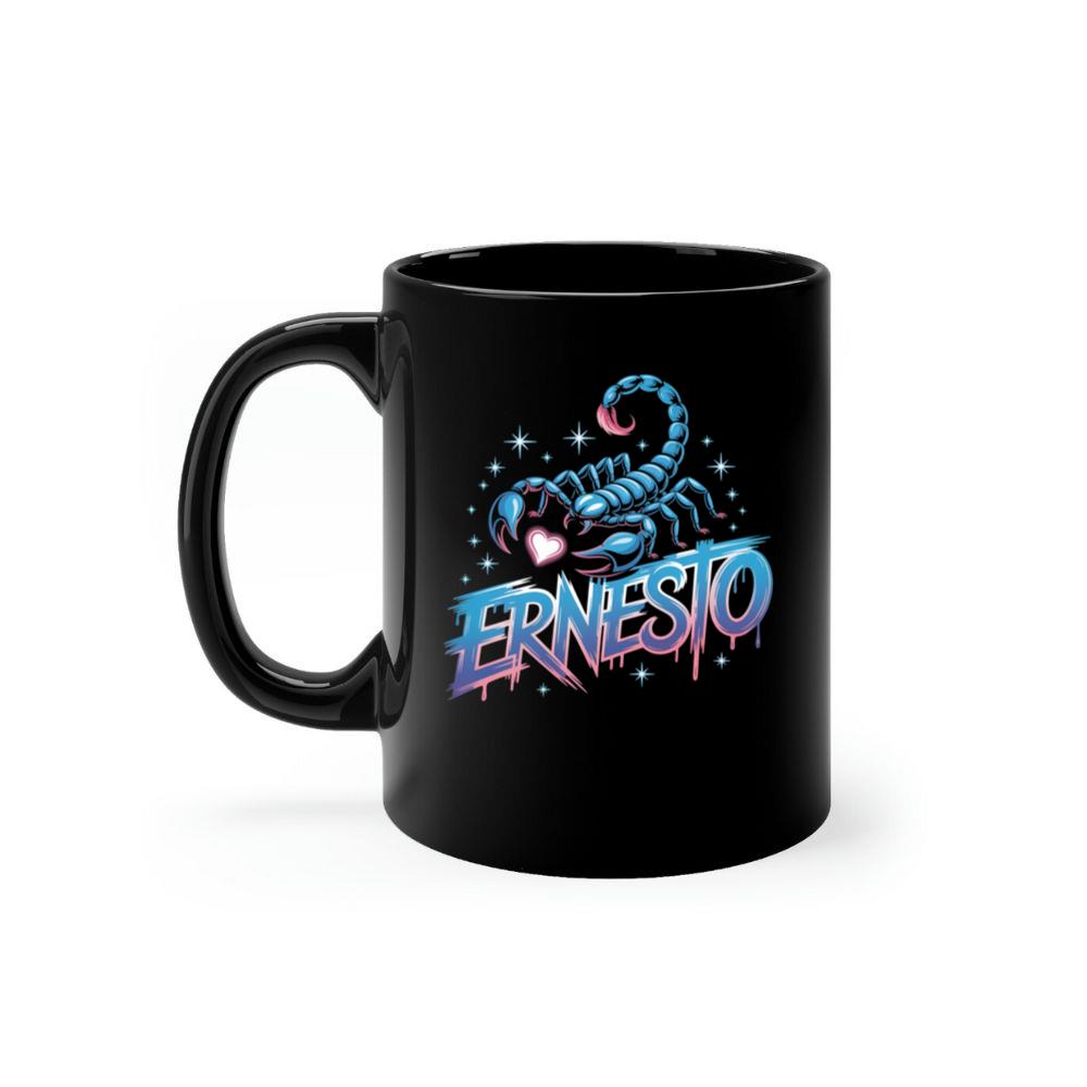 Ernesto Scorpion Neon Retro Horror Style Mug