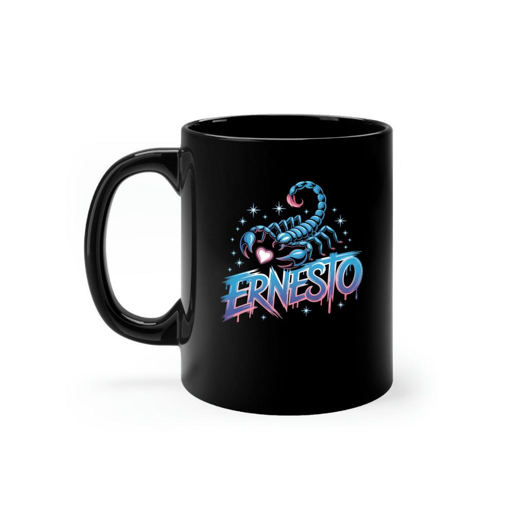 Ernesto Scorpion Neon Retro Horror Style Mug