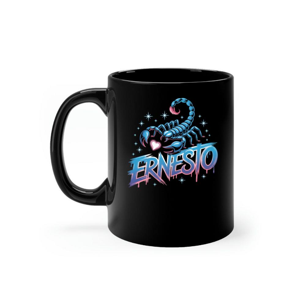 Ernesto Scorpion Neon Retro Horror Style Mug