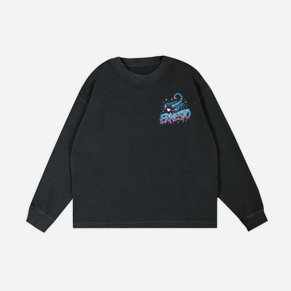 Ernesto Scorpion Neon Retro Horror Style Sweatshirt