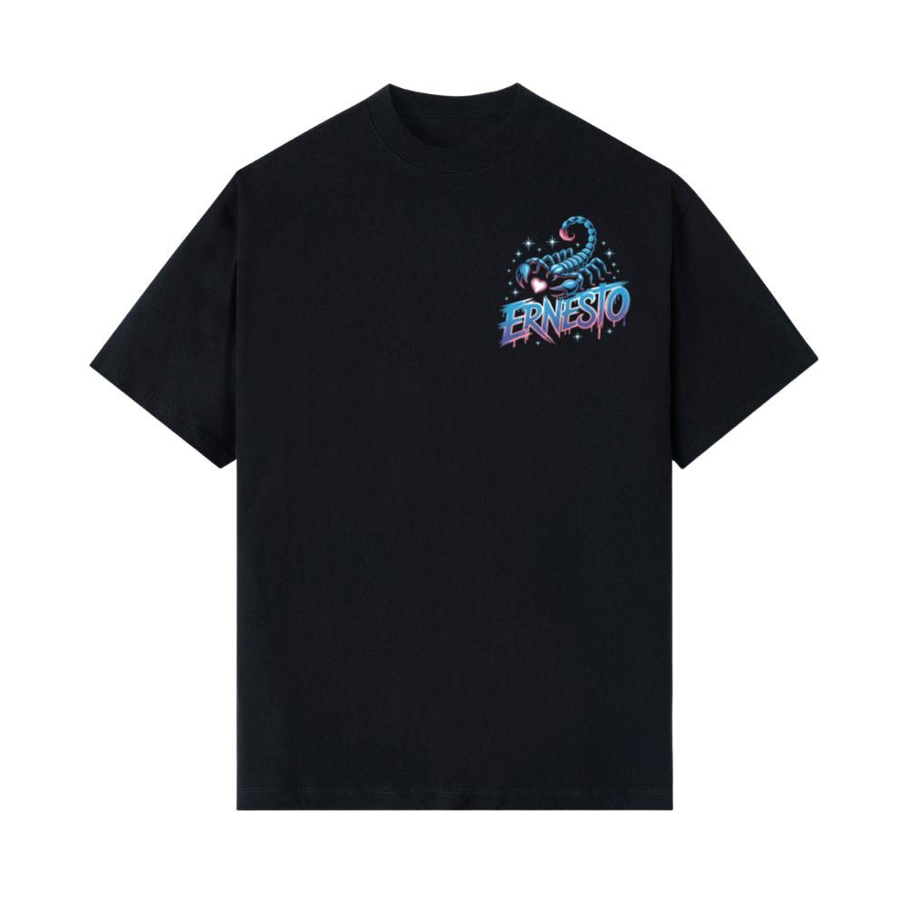 Ernesto Scorpion Neon Retro Horror Style T-Shirt