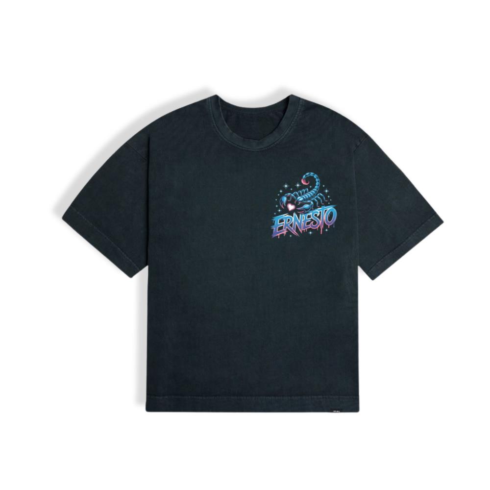 Ernesto Scorpion Neon Retro Horror Style T-Shirt