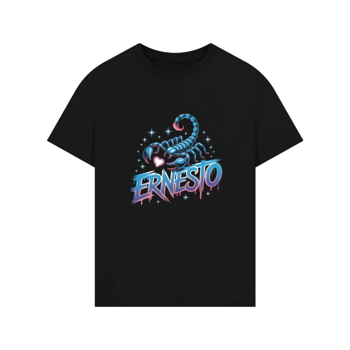Ernesto Scorpion Neon Retro Horror Style T-Shirt