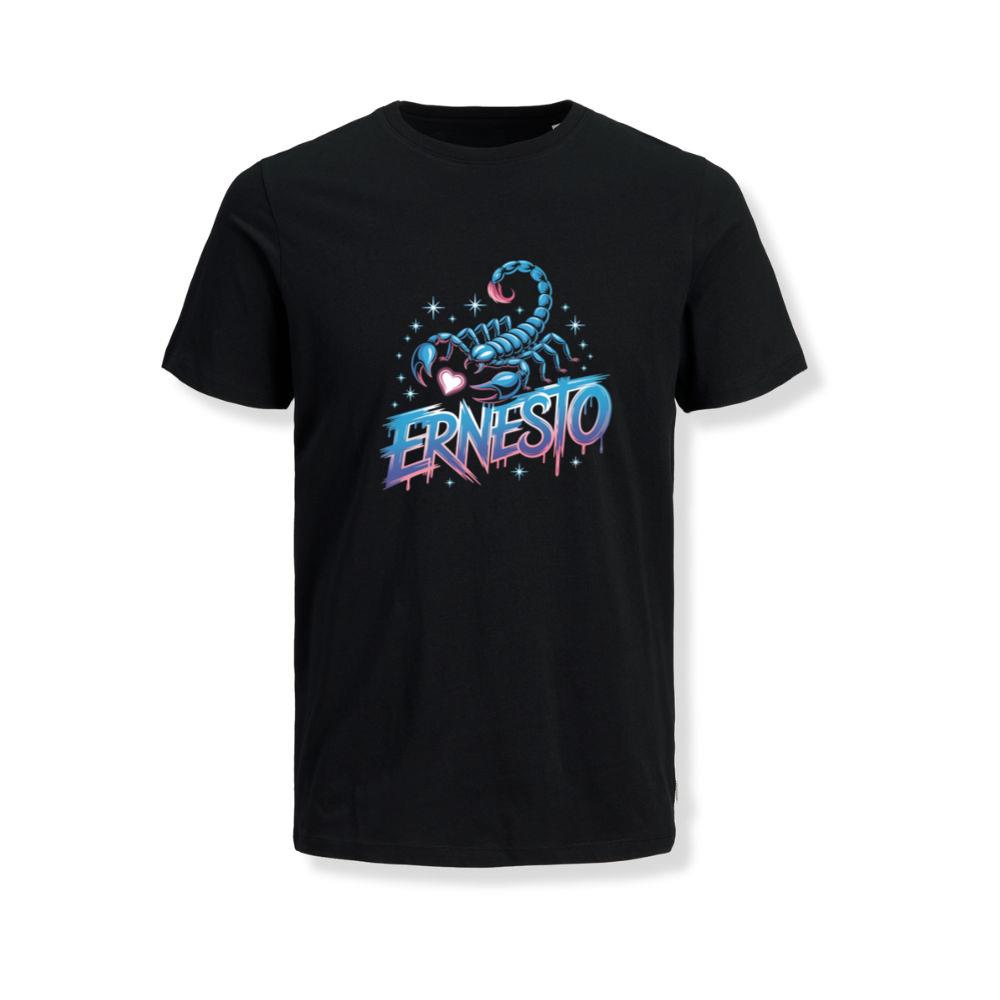 Ernesto Scorpion Neon Retro Horror Style T-Shirt