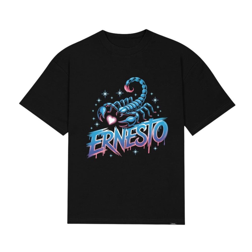 Ernesto Scorpion Neon Retro Horror Style T-Shirt