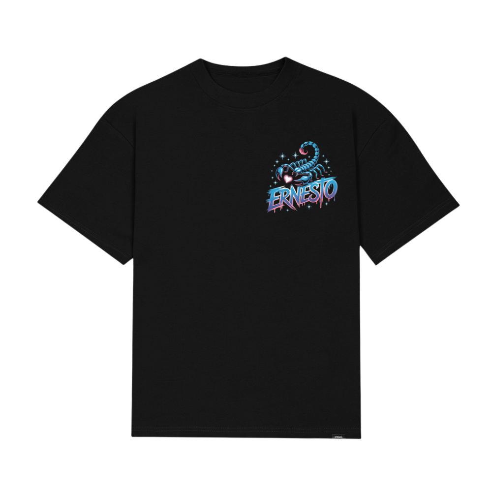 Ernesto Scorpion Neon Retro Horror Style T-Shirt
