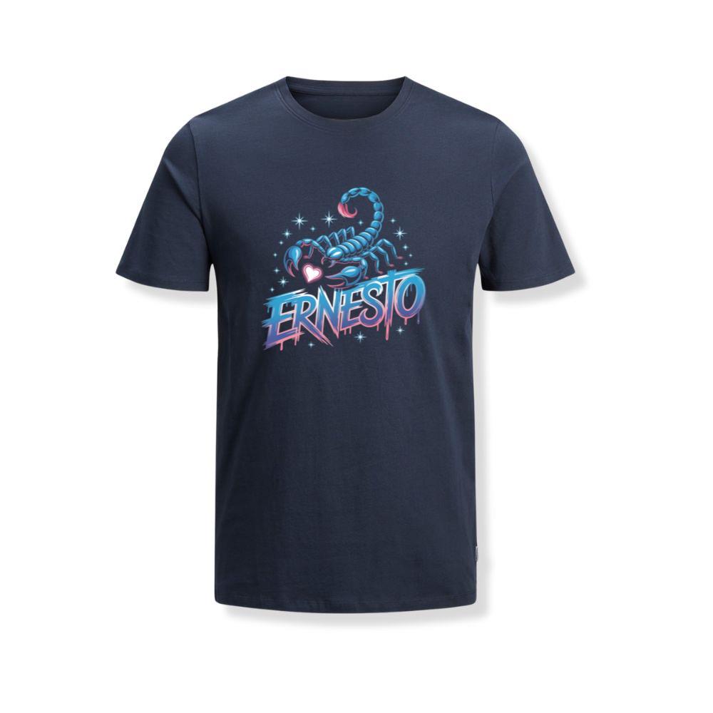Ernesto Scorpion Neon Retro Horror Style T-Shirt - Image 2