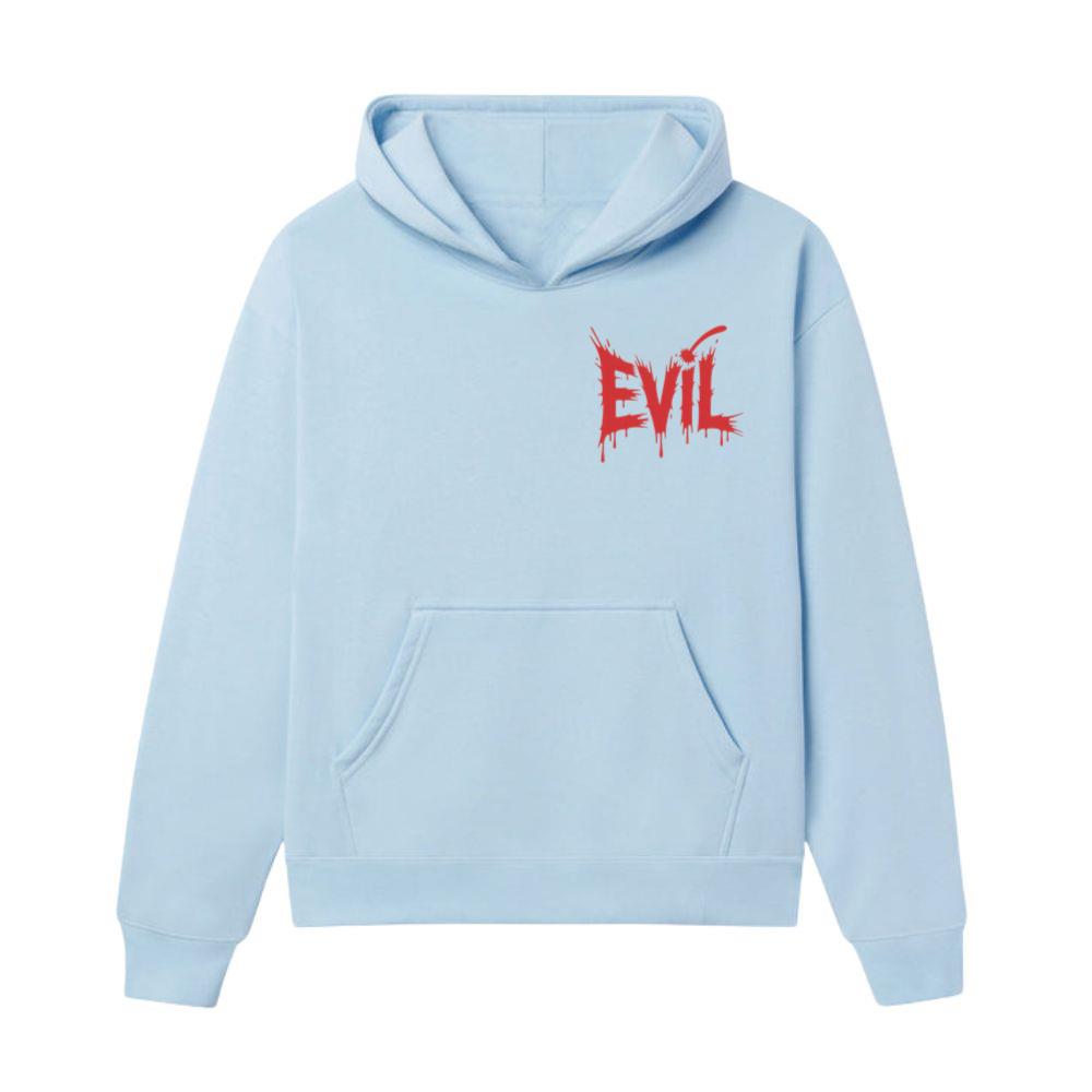 Evil Horror Red Blood Text Graphic Hoodie