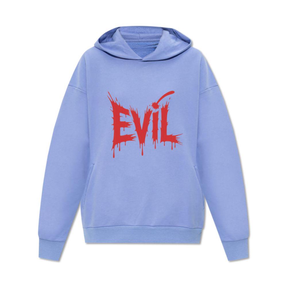 Evil Horror Red Blood Text Graphic Hoodie