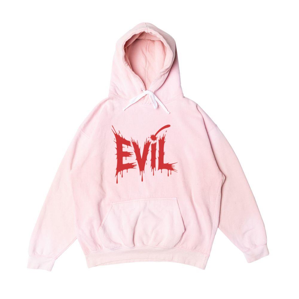 Evil Horror Red Blood Text Graphic Hoodie