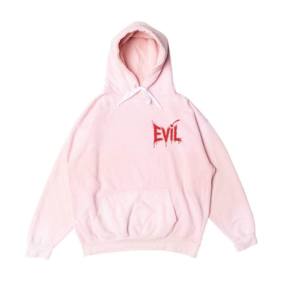 Evil Horror Red Blood Text Graphic Hoodie